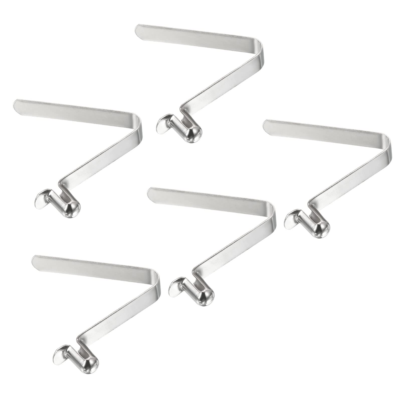 PATIKIL 8.5x5.5mm Kayak Paddle Snaps, 5 Pack Pole Push Button Spring Clips Steel Hollow Button Locking Tube Single Pin for Camping Awning Tent Pole