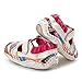 Lidiano Baby Toddler Sewing PU Leather Hook & Loop Cartoon Non-slip Sandals (12-18 Months, White)