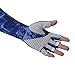 Flammi UV Protection Gloved Arm Sleeves Fingerless Thin Anti-Slip Silicone Palm Men Women for Golfing Cycling Fishing Basketball (Blue)