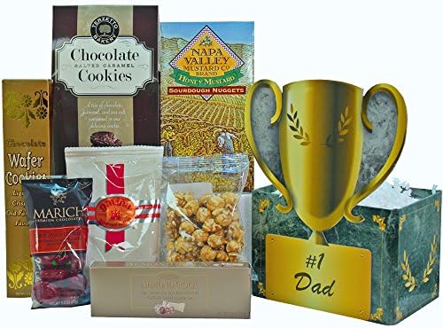 No. 1 Dad Food and Snacks Trophy Gift Basket