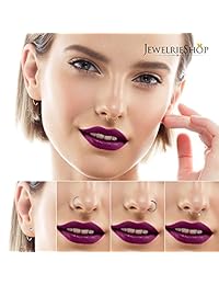 JewelrieShop 20G - Piercing de nariz de acero inoxidable