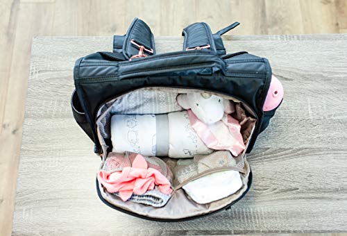 JuJuBe Multi Functional Diaper Backpack | Diaper Bag to Messenger Bag with Changing Pad | Classical Convertible | Graphite, One Size - Thumbnail 3