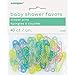 Plastic Safety Pin Gender Neutral Baby Shower Favor Charms, Assorted 40ct