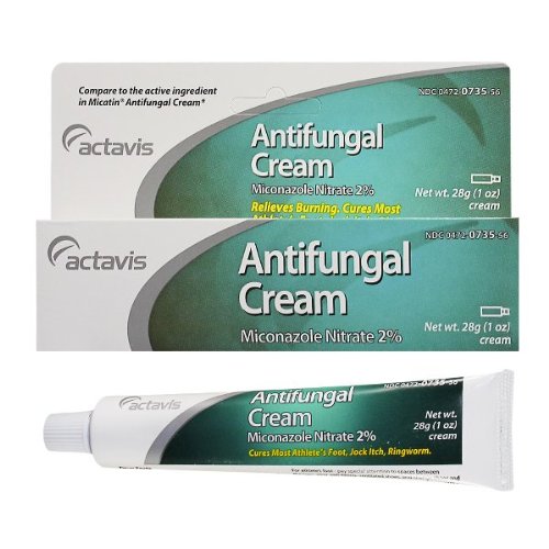 Actavis / Alpharma Miconazole Nitrate 2% Antifungal Cream – 1 oz, Pack of 4 – Packaging May Vary