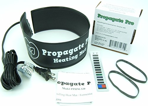 Wrap Around Kombucha Heater Belt | Propagate Pro Brewing and Fermentation Heat Mat Warmer | Keeps Your SCOBY Happy and Productive with Stickon Thermometer
