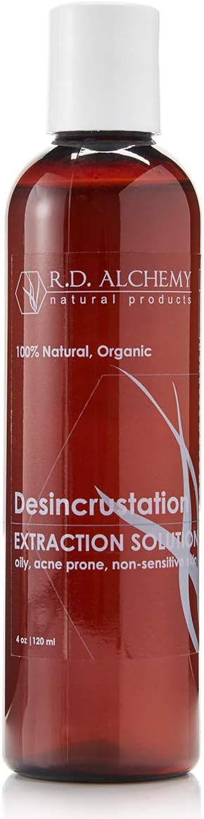 Desincrustation Solution/Scaling Fluid to help open pores, remove blackheads and to make extractions easier. For use by everyone including professionals & Estheticians