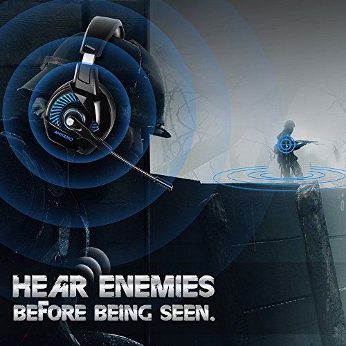 ONIKUMA Gaming Headset - 3.5mm USB Headset for PS4, Xbox One, Nintendo Switch, PC. Over-Ear Gaming Headphone with Stereo Surround Sound, Soft Memory Earmuff, Noise-Canceling Microphone & LED Light - Thumbnail 2