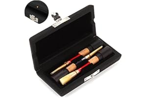 Oboe Reed Case Store Black PU Leather Box for 3pcs Reeds