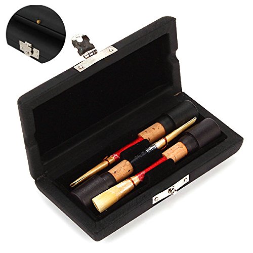 PU Leather Black Box Case Storage for 3pcs Oboe Reed