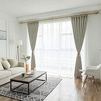 MacoHome Embroidered Sheer Curtains Floral Voile Curtains White Grommet Top 2 Panels Living Room Window Drapes(White, 100" W x 63" L)