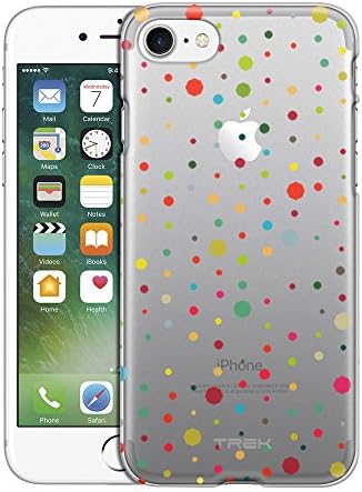 Apple iPhone 7 Case, Slim Fit Snap On Cover by Trek Octagon Polka Dots Clear Case for iPhone 7