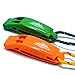 VnSupertramp Emergency Whistle Survival (2 Pack) with Long Lanyard 18 Inches and Large Clip - Premium ABS Plastic Super Loud for Boating Kayaking Diving Marine Camping Hiking - Portable and Compact