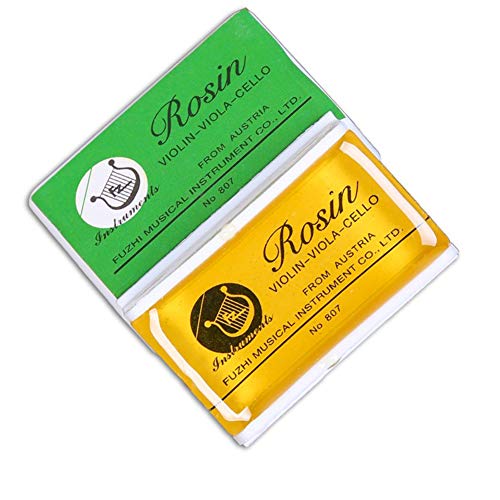 Rosin Natural for Violin Cello Viola Rosin Light Low Dust for Bows String Music Instrument Accessory Yellow with Case 3 Pack - Thumbnail 2