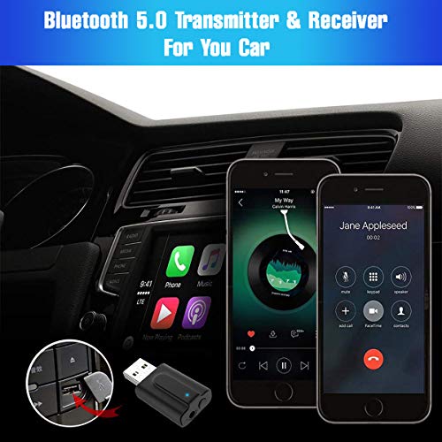 VR-robot Bluetooth 5.0 Transmitter Receiver Adapter, USB Bluetooth Receiver/Transmitter of Low-Latency, Wireless Audio Adapter for TV Home/Car/Laptop Audio - Thumbnail 4