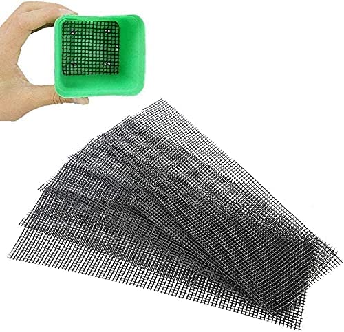 Mumusuki 5PCS Flower Pot Mesh Pad, Gardening Flower Plastic impermeable Pad Plant Potting Bonsai Bottom Grid Mat - Prevent Soil Loss Breathable Gasket(30 * 20cm)