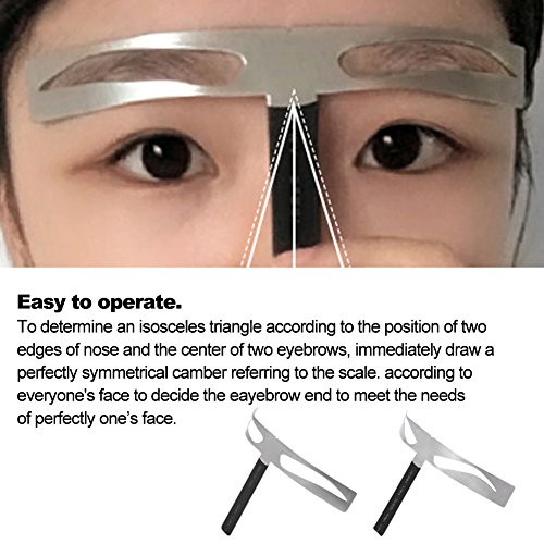 Eyebrow Ruler, Permanent Eyebrow Ruler Eyebrow Measure Balance Extension Ruler Eyebrow Shape Designer(2 Types)(Classic Eyebrow)