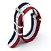 CIVO Watch Bands NATO Premium Ballistic Nylon Watch Strap Stainless Steel Buckle (Navy/Crimson/Ivory, 22mm)