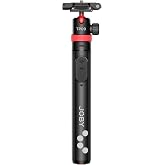 JOBY TelePod Grip Tripod, 7-Section Extendable Tripod with Hidden Phone Mount &amp; 1/4" Screw, One-Touch Pop-Out Legs, Dual Device Mount, 72" Height, Wireless Remote, Cold Shoe, 360&deg; Ball Head