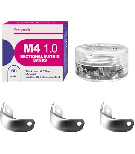 30-Pack Dental Transparent Plastic Sectional Contoured Matrix Bands – Universal Size, Dentistry Supplies