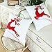Pack of 2 CaliTime Throw Pillow Covers 18 X 18 Inches, Christmas Holiday Reindeer, Red