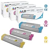 LD Compatible Toner Cartridge Replacement for Okidata C610 Series (Cyan, Magenta, Yellow, 3-Pack)