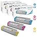 LD © Compatible Okidata C610 Series Set of 3 Laser Toner Cartridges Includes: 1 44315303 Cyan, 1 44315302 Magenta, & 1 44315301 Yellow