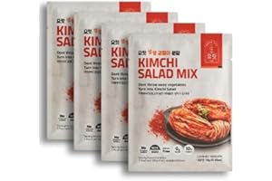 YORIT Kimchi Salad Mix Natural Gochugaru Seasoning Powder, Chemical Additive-Free, Korean Cooking, Quick & Easy Kimchi in 30 Seconds (4 Pack)