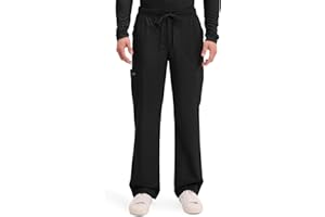 Cherokee Scrubs for Men Tapered Leg Cargo Scrub Pants with Zip Fly, 5 Pockets Elastic Waist 2-Way Stretch & Easy Care – WW190