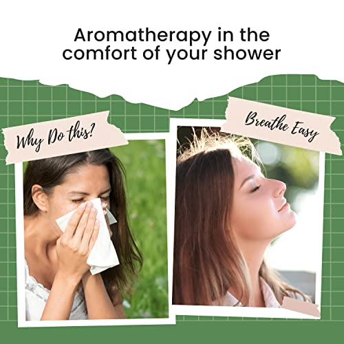 5PC EXTRA STRENGTH “Breathe Easy” Aromatherapy Shower Bombs Natural