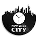 VinylShopUS - New York City Vinyl Wall Clock City Skyline Personalized Decor