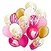Modern Pink and Gold Confetti Marble Balloon Party Decoration (20pcs, 12