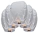 Teekland 50 Piece Fire Sky Lanterns, Chinese Paper Sky Flying, Wishing Lantern Lamp Candle, Party Wedding Wish Kongming Wish Lanterns ,White