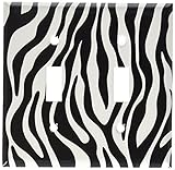 Art Plates - Zebra Print Switch Plate - Double Toggle