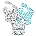 Bumkins Waterproof SuperBib 3 Pack, N15 (Urban Bird/Blue Chevron/Bird Park) (6-24 Months)