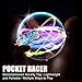 Micro Racers Mini Cars - Micro Pocket Racer for Girls or Boys Toys,LED Light Up Glow in The Dark Car Spinner,Keychain Cars w/ Balls for Kids