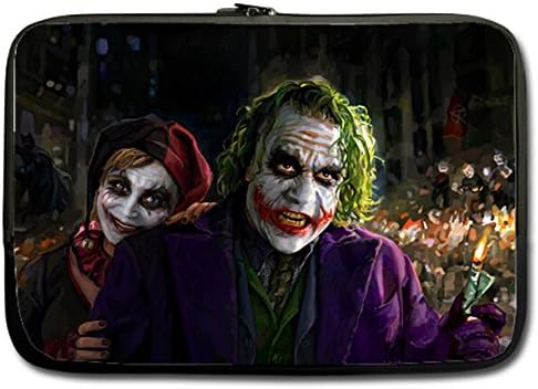 Apple MacBook Pro 15 Inch Water Resistant Sleeve Cover Case Sleeve Bag Harley Quinn and The Joker Print