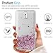 LeYi for Galaxy Note 3 Case with [2 Pack] Tempered Glass Screen Protector for Girls Women, Shiny Cute Moving Quicksand Liquid Clear TPU Protective Phone Case for Samsung Galaxy Note 3 Rose Gold