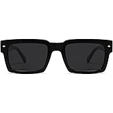 SOJOS Classic Retro Square Polarized Sunglasses Womens Mens, 80s 90s Trendy Rectangle Shades SJ2393