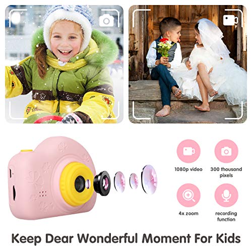 image for JLtech Kids Camera, Digital Video Recorder Camera for Girls, Rechargea