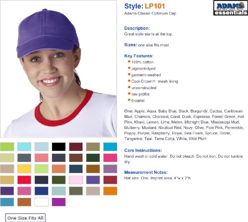 Adams mens 6-Panel Low-Profile Washed Pigment-Dyed Cap(AD969)-ESPRESSO-OS