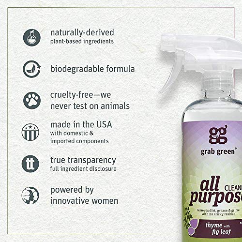 image for Grab Green Naturally-Derived, Biodegradable All Purpose Cleaner, Resid