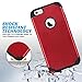 ULAK iPhone 6S Case, iPhone 6 Case, Slim Fit Dual Layer Soft Silicone & Hard Back Cover Bumper Protective Shock-Absorption & Anti-Scratch Case for Apple iPhone 6/6S 4.7 inch, Red