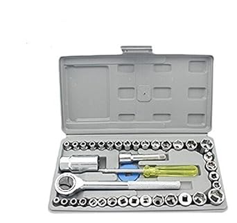 CABLE GALLERY 40 in 1 Pcs Wrench Kit & Screwdriver and Socket Set Automobile Motorcycle Tool Box Set