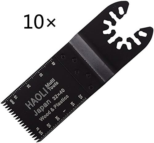 HAOLI Oscillating Tool Saw Blades Accessories Fit for Multimaster Power Tools as Fein, Dremel, Bosch,Makita,Dewalt and more,with Carbide Blades (10pcs, HL323K)