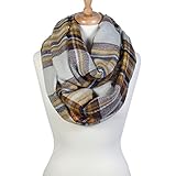 Scarfand's Plaid & Tartan Infinity Scarf (BLNKT Tartan Gray)