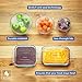 Silicone Stretch Lids (Variety Pack) - By Modfamily - SQUARE Silicone Lids - 2 Square Lids & 3 Round Lids - Stretch N’ Seal, Food Saver, Reusable, Durable, and Expandable Lids