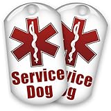2 Service Dog ID Tags - 1 Low Price