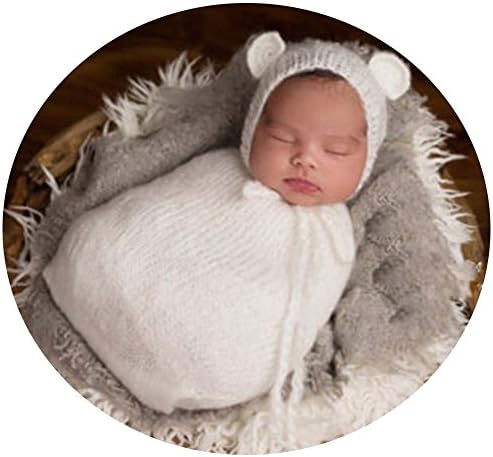 MUTONG Newborn Baby Boy Girl Photography Photo Props Outfits Knitted Cute Hat Sleeping Bag