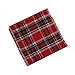 Lucky Leaf Women Thick Lattice Winter Infinity Circle Scarf Plaid & Tartan Scarves Dual Patterns(Red Black Plaid)