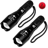 YIFENG XML-T6 Portable 1600 Lumen CREE LED Tactical Flashlight with 5 Light Modes and Zoom Function, 2 pack (Misc.)